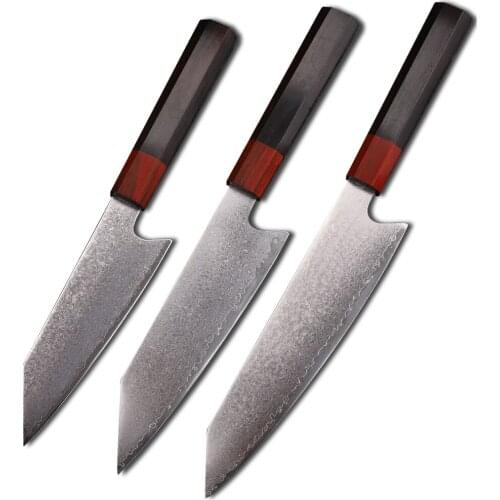 67 Layers VG10 Damascus Steel Blade Chef Professional Slicing Multi-Purpose Cooking Octagonal Ebony HandleSliced Meat Knife With