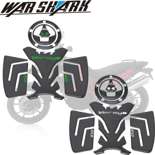 Motorcycle Accessories 3D Fiber Sticker Sets Tank Decal Protector Pad Set For KAWASAKI Versys 650
