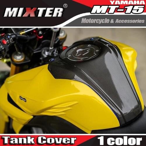 Motorcycle Carbon Fiber Gas Tank Pad Sticker Tank Protector Cover Guard For YAMAHA MT-15 MT15 MT-125 MT125 2018 2019 2020 2021