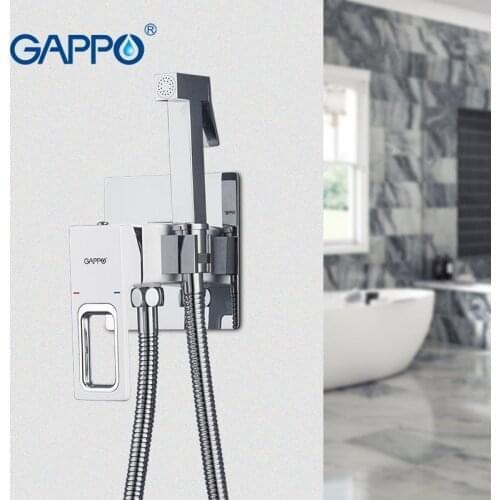 GAPPO Single Cold & Cold hot Water Corner Valve Bidet faucets Function square Hand Shower Head Tap Crane Hygienic Shower
