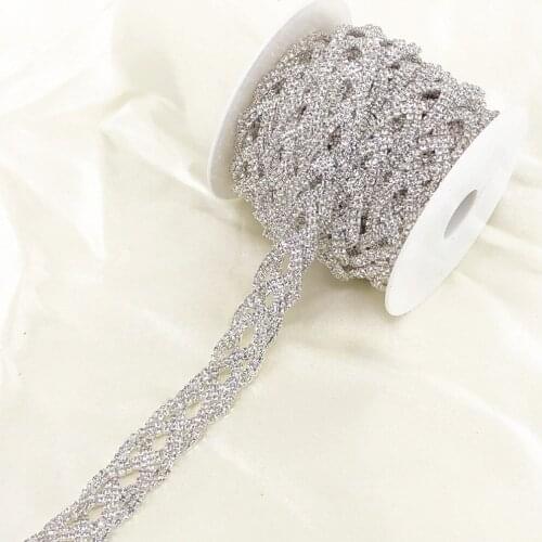 Fancy Crystal Wedding Belts Rhinestone Cup Chain Trimming Wedding Dress Belt Cummerbunds Waistband Bridal Garment Applique trim