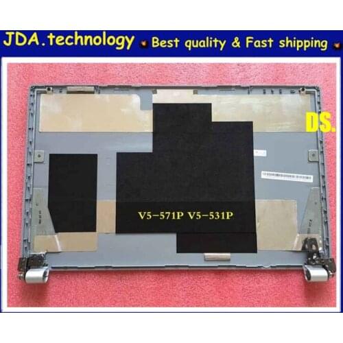 MEIARROW 98%New Back Shell for Acer Aspire V5-571 V5-531 V5-571P V5-571PG LCD back cover w/ hinges,Silver(for TouchScreen)