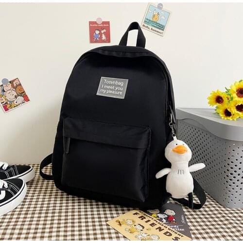 New Nylon Backpack Fashion Women School Backpack Pure Color Women Backpack Teenger Girl School Bags Female Mochila Bagpack Pack