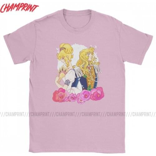 Oscar The Rose Of Versailles T-Shirt Men Anime Humorous Pure Cotton Tee Shirt Round Collar Short Sleeve T Shirts Graphic Tops