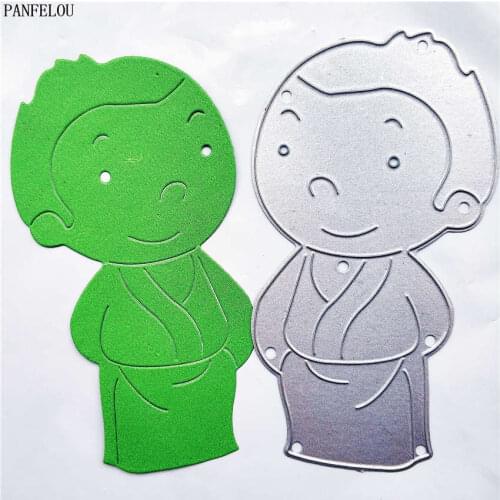 PANFELOU Smile boy Scrapbooking DIY album cards paper die metal craft stencils punch cuts dies cutting