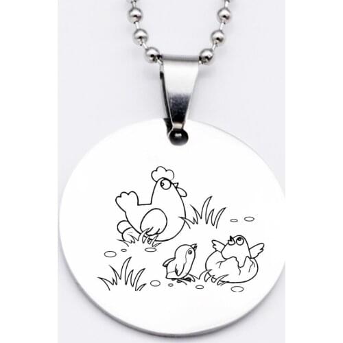 Stainless steel animal necklace hip hop fashion elephant, kangaroo, cat, cow, giraffe, hen, Penguin necklace birthday gift
