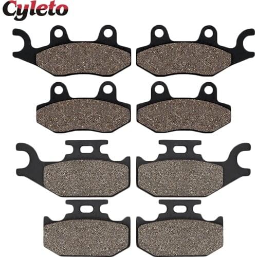 Cyleto Motorcycle Front and Rear Brake Pads for Can Am Maverick 1000R 2013 2014 2015 2016