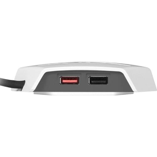 Desktop Computer Switch External Host Power Button Switch Dual USB Ports with 2 Power Buttons Long Service Life