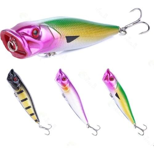 1pcs 12.5g 9cm Popper Fishing Lures Topwater Luya Hard Fishhook Sea Fake Simulation Baits 3D Fishs Artificia Fishing Accessories
