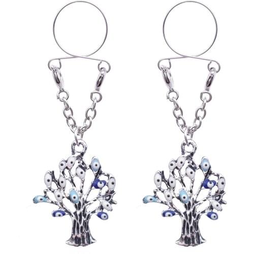 Sexy Adjustable Non Pierced Cilp on Long Dangle Chain 2Pcs Fake Nipple Rings body piercing jewelry