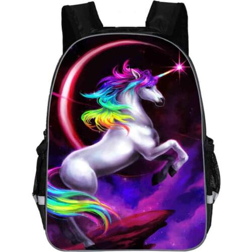 Unicorn Backpack Dab Small Pony Rainbow Horse Teenagers Boys Girls Toddler Animal Kid School Book Bags Men Women Mochila Bolsa