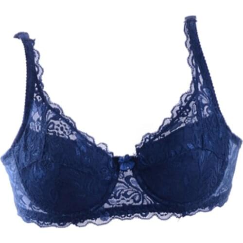 Sexy Gather Push Up Bra Underwire 5/8 Cup Lace Brassiere Underwear Womens underwear