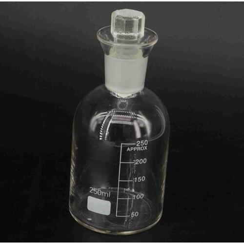 250ml GG17 Glass Graduated Line Dissolved Oxygen Bottle Reagent Glass Chemical Labware