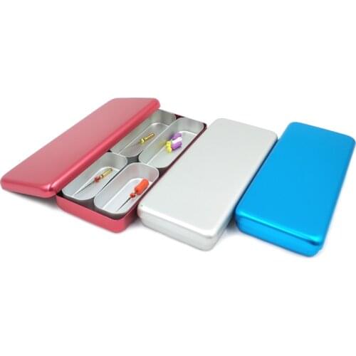 Dental Sterilizer metal Case endo Files Holder Box Four Partition Multi Autoclave Sterilizer Case Burs Holder Dental Instrument