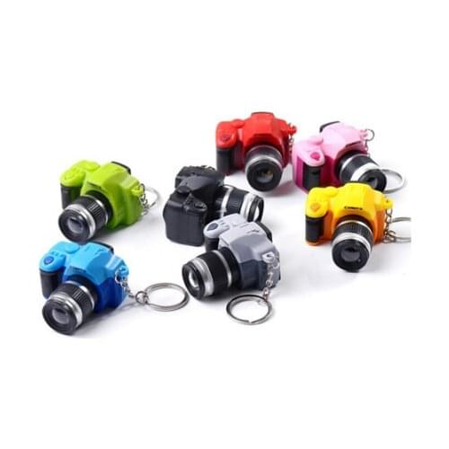 LED Luminous Bright Sound Pendant Keychain Bag Accessories Plastic Camera Car Key Chain Digital SLR Camera Accessories