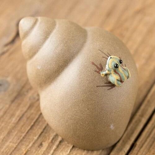 Tianluo Handmade Water Spray Purple Sand Small Tea Carve Mini Decoration Hand Pieces Tea-Soaked Tea Pet Tea Ceremony Tea pet