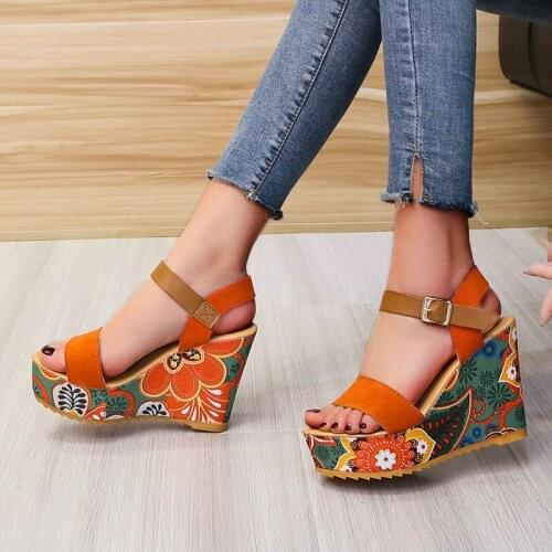Women Wedge Sandals Wear Thick-soled Sandals for Women, Fashion Flat Shoes, Fish Mouth Sandals, Increase Height Shoes Women