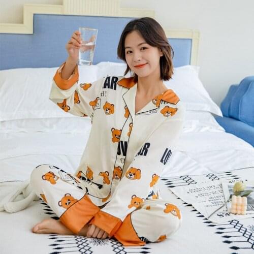Womens Pajamas Sets Luxury Lapel Pajamas Classic High Quality Homewear Summer Sleepwear Cardigan Short sleeve Cartoons Pajamas
