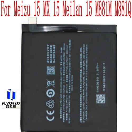 New High Quality 3000mAh BA881 Battery For Meizu 15 MX 15 Meilan 15 M881M M881Q Mobile Phone