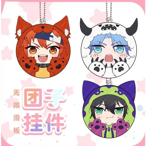 Anime SK EIGHT SK8 the Infinity REKI SNOW Dango Keyrings School Bag Pendant Mini Plush Dolls Cosplay Keychain Toys Xmas Gifts