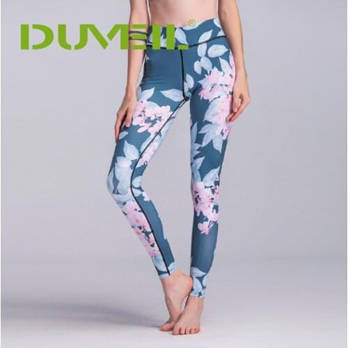 DUVEIL Floral Printed Yoga Pants Buttocks Tights Sportswear Woman Gym Sport Legging Fitness Compression Female Legin Dance pants