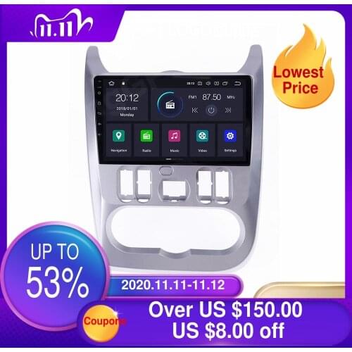 DVD Player for Renault Logan 2009-2013 Android 10.0 Multimedia FM AM Radio GPS Navigation Carplay DSP Touchscreen Headunit 1080P