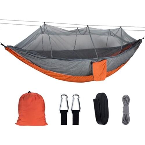 Double 210T nylon anti-mosquito parachute cloth hammock Parachute cloth hammock outdoor camping swing Parachute Fabric Sleep