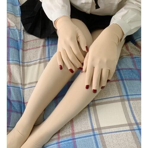 Crossdress Elastic Spandex Kigurumi Skin Zentai Gloves With Fake Nails Art Quality Nails Gloves For Women and Men