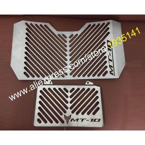 Hot Sales,Radiator Grille Guard Cover & Oil Cooler Guard Cover For Yamaha MT-10 / FZ-10 2016 2017 MT10 FZ10 Motorcycle Parts