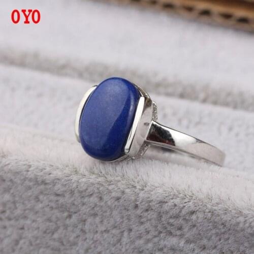 Heitai Silver Wholesale S925 Pure Silver Handwear Small Fashion Baitao Natural Blue Stone Ring Female New Product