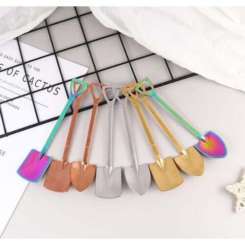 Creativity Vintage Watermelon Scoop Coffee Scoop Stainless Steel Dessert Scoop Ice Cream Scoop Head Flat Shovel Christmas Gift