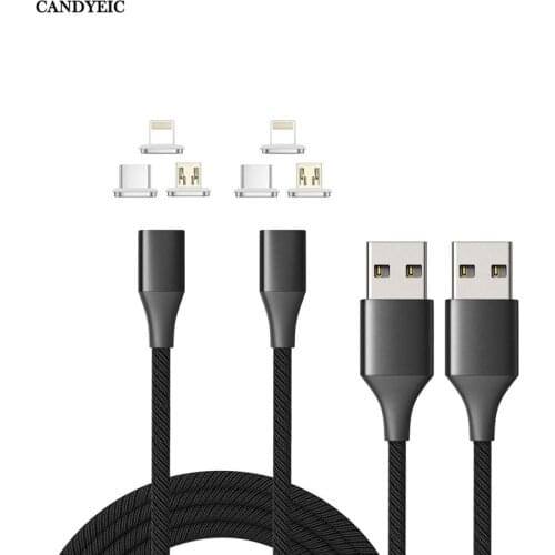 CANDYEIC 2m USB Type-C Magnetic Cable for Xiaomi Redmi K30 Pro K20 Pro Note8 Note7 Pro Note 7S Redmi 8 8A Magnetic USB C Cable