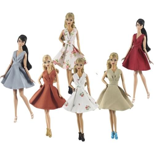 Little Dress Skirt Clothes Elegant Party Dress For 1/6 Doll Clothing For Children Kids Girls Gift New Many style for choice