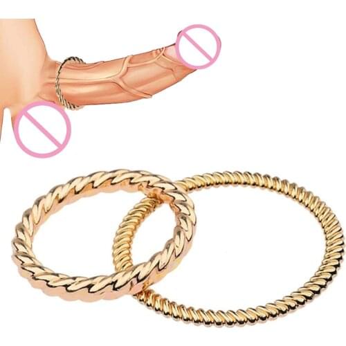 Metal Penis Ring Sex Shop Delayed Ejaculation Cock Ring Penis Trainer Adult Products Male Masturbator Erotic Sex Toys for Man