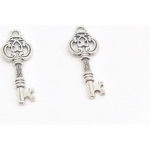 Fashion 20 pcs metal key charms keys Pendants fit DIY handmade necklace earring bracelet charms Jewelry Making