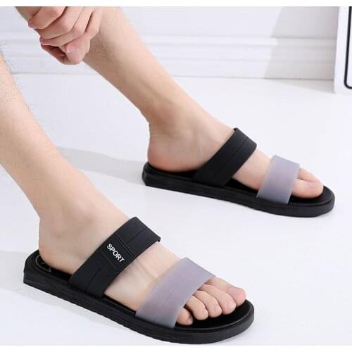 Slipper Mens Fashion Korean Version of The Soft-soled Beach Slippers Thick-soled Non-slip Drag Shoes Men Home Slippers
