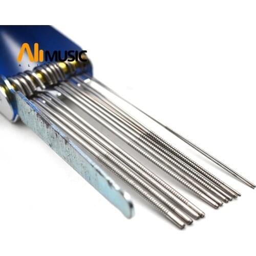 Portable DIY Guitar Repair Tools Box Guitar Nut Slotting File Saw Rods Slot Filing Set Luthier Replacement Guitarra Accessories