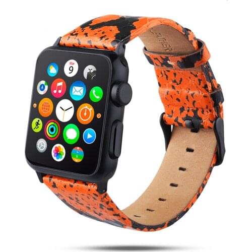 Luxurious Snake Skin Soft Leather Strap for iWatch 44/40mm 42/38mm Personality Bracelet for Apple Watch Band Series SE/6/5/4/3/2