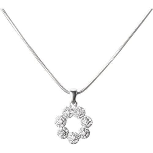 Women Handmade Silver Necklace Vibrant Flowers Necklace High Quality Fashionable Women Accessories Solid 925 Sterling Silver
