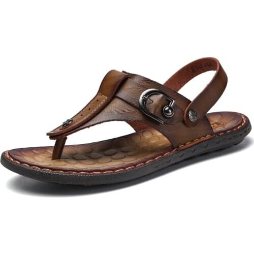 Piel shoes sandalet sandles verano rasteira sandals-men sandal slide cuir ete hombre man heren for sandales summer da uomo para