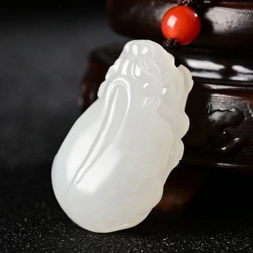 Natural hetian white jade brave troops pendant simple retro pendant temperament jewellery fashion for women men lucky