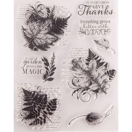 Reunion Leaves Thanks Clear Stamps Scrapbook Paper Craft Transparent Clear Silicone Seal for DIY Photo Album Decorative 2021 New