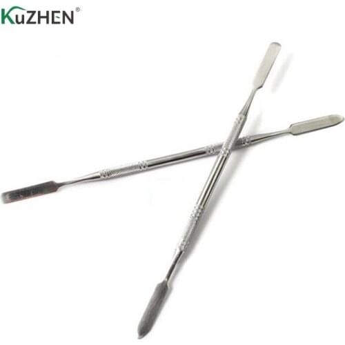 Stainless Steel Mixing Spatula Manicure Dental Rod Tools Nail Art espatula maquiagem Nail Spatula Make up 16.7cm Makeup Tool
