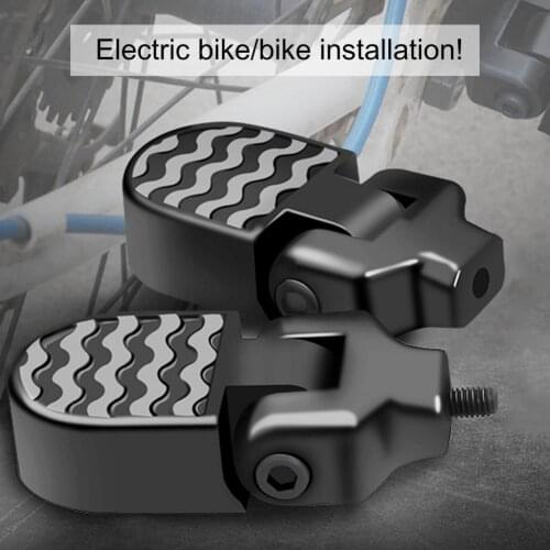 1 Pair Black CNC Aluminum Alloy Motorcycle Motor Bike Folding Footrests Footpegs Foot Rests Pegs Rear Pedals Set Bicycle Parts