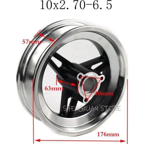 Super 6.5 Inch Vacuum Wheel Rim for Electric Scooter Balanced Scooter Matching Use Tubeless Tires 10x2.70-6.5 Vacuum Tyres
