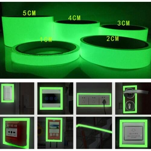 Luminous Tape Self-adhesive Glow In Dark Sticker For Exit Sign Walls Safety Stage Night Vision Home Decoration Tape