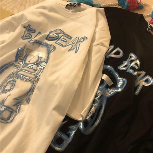 Y2k Summer new Korean version of loose short-sleeved T-shirt female students all-match American retro half-sleeved shirt Tide T