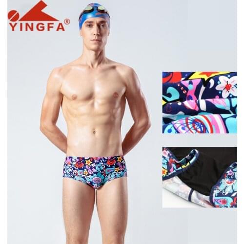 Yingfa Swimwear Men Swim Briefs плавки Quick-Drying Soft Stretch Fabric Professional Training Chlorine Resistant Swimming Trunks