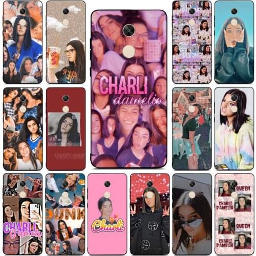 YNDFCNB Charli Damelio Phone Case for RedMi note 4 5 7 8 9 pro 8T 5A 4X case
