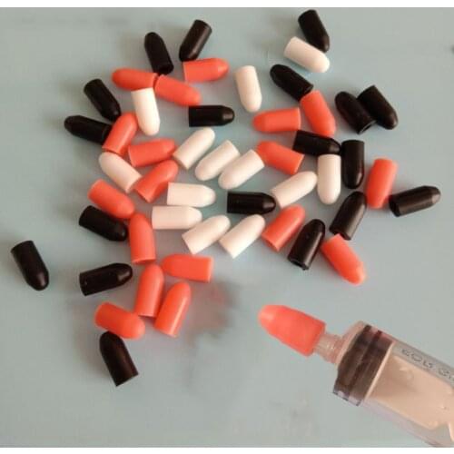 10/20/30/PCS Syringe Rubber Needle Cover/Caps Sealed Plug Rubber Needle Cover White/Black/Orange Size3x6x9mm